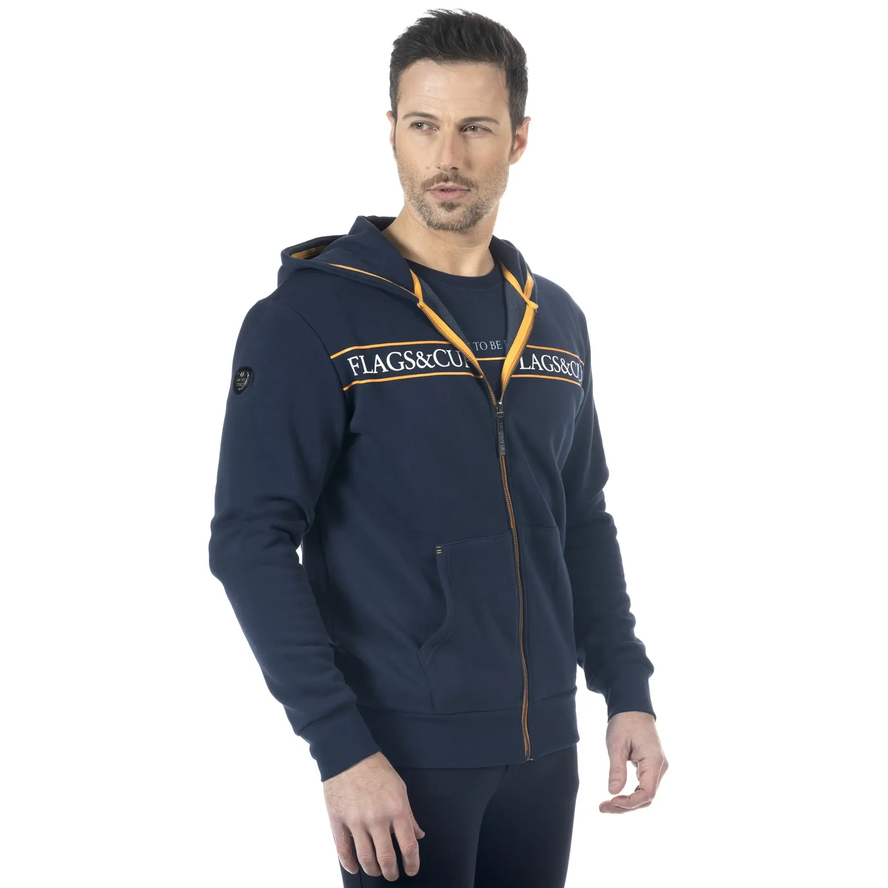 Flags&Cup Bleu Hooded Riding Sweatshirt For Children Perico