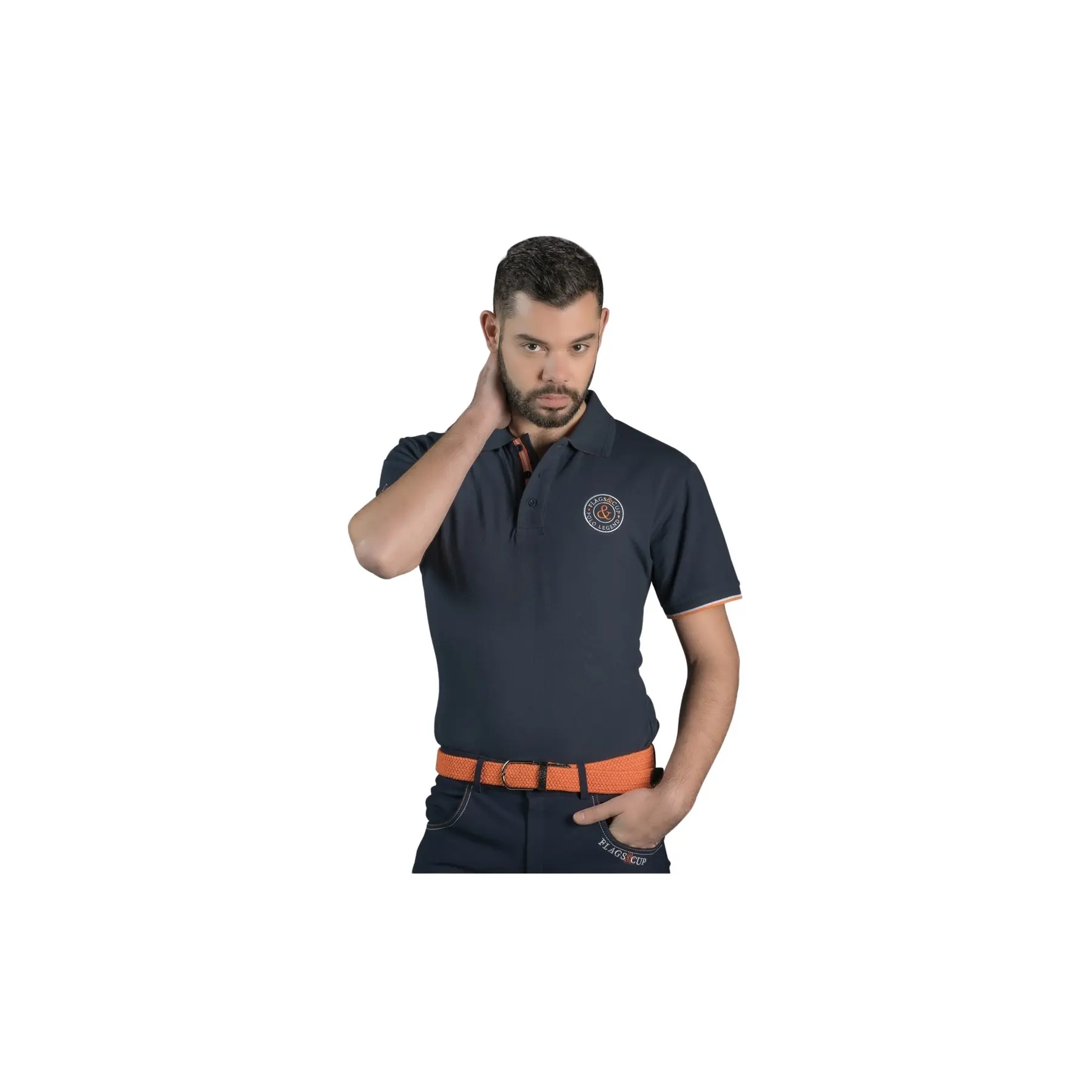 Flags&Cup Bleu Riding Polo Shirt Mexico