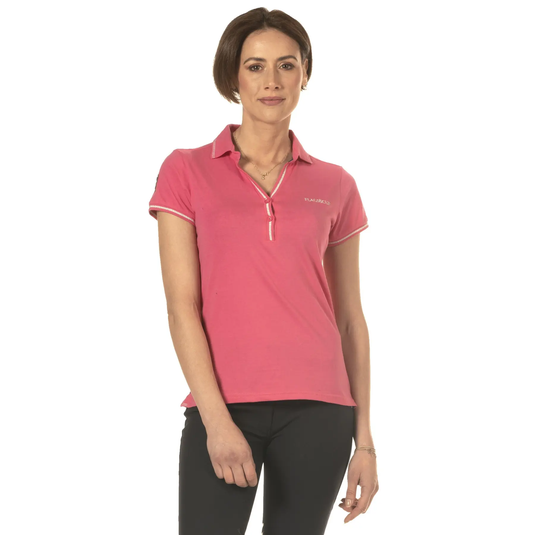 Flags&Cup Women's Rose Riding Polo Rosa