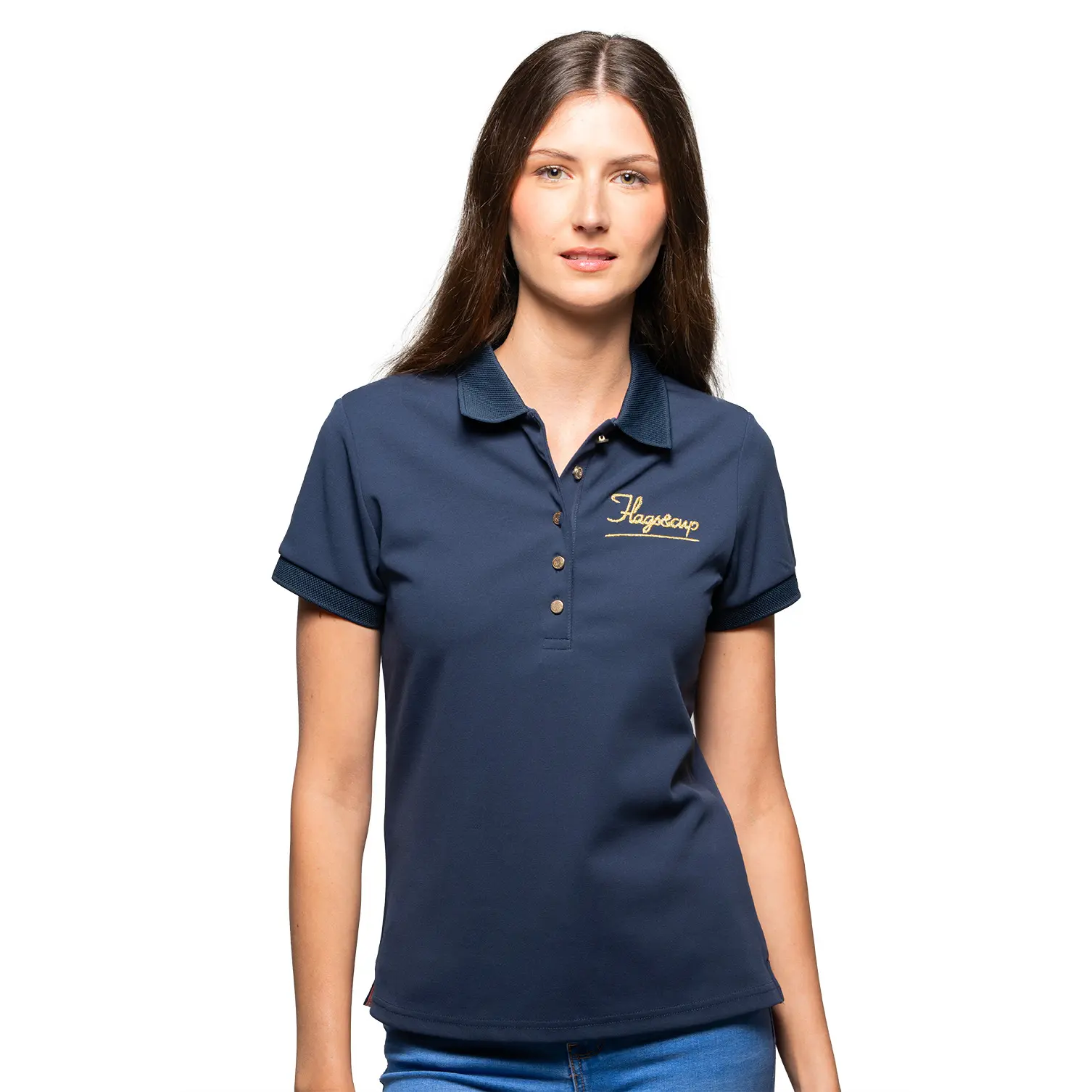 Flags&Cup Women's Bleu Riding Polo Shirt Rosalia