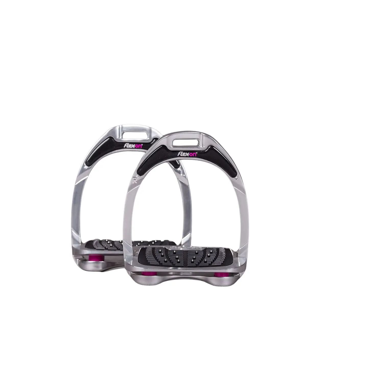 Aluminium Steigbügel Ultra-Grip Grau/Alu/Rosa Flex-On