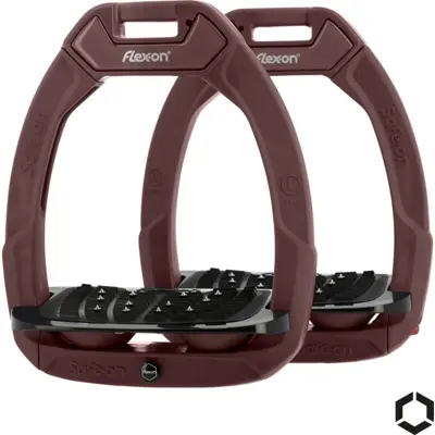 Ultra-Grip Neigungs-Aluminium-Steigbügel Grau/Alu/Dunkelblau Flex-On