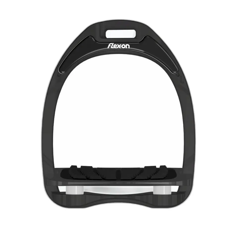 Aluminium Steigbügel geneigt Grip Schwarz/Schwarz/Weiß Flex-On
