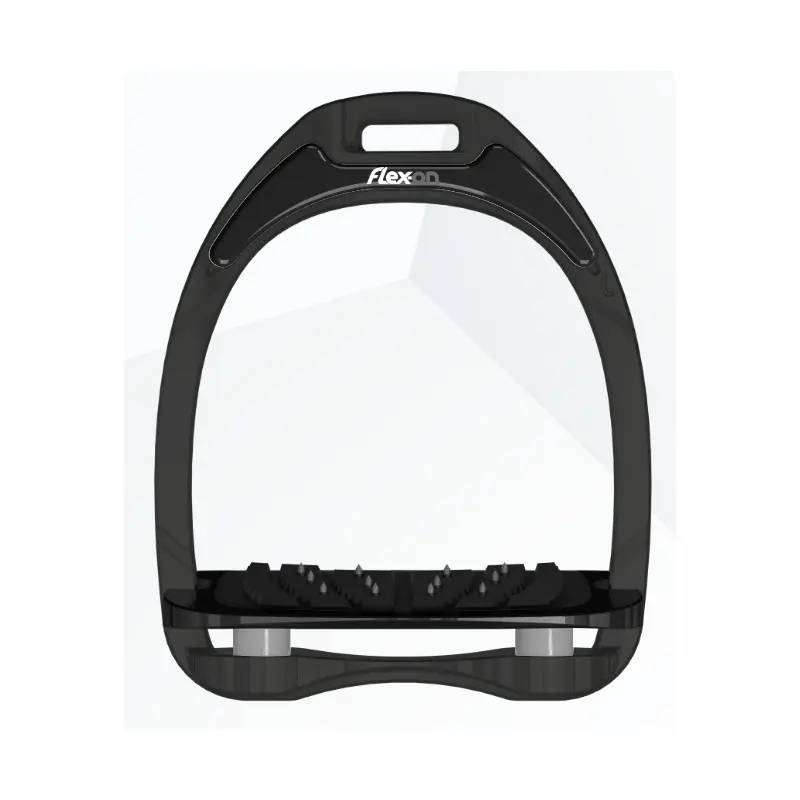 Aluminium Steigbügel Neigung Ultra-Grip Schwarz/Schwarz/Grau Flex-On