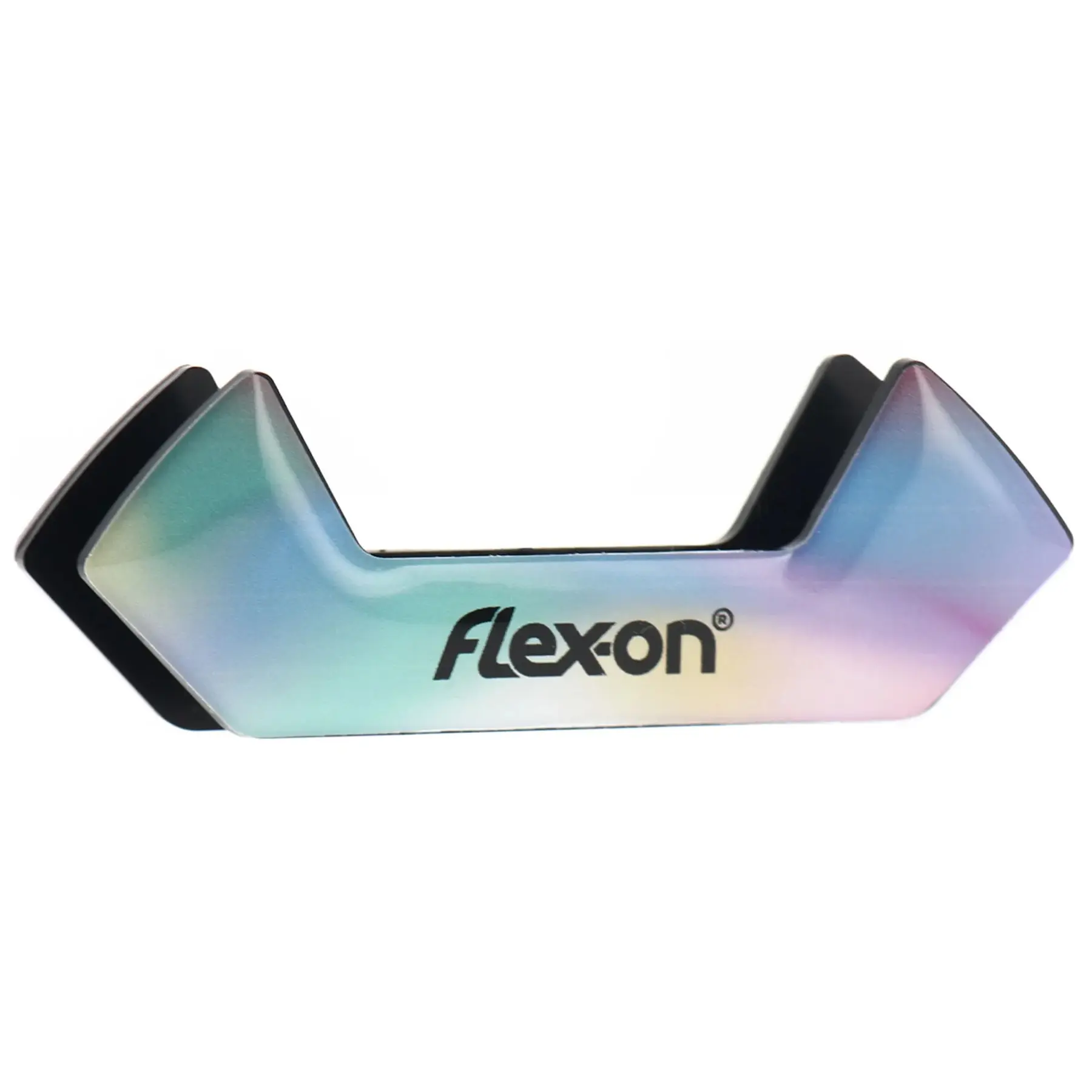 Aluminium Steigbügel Ultra-Grip schräg Schwarz/Schwarz/Pflaume Flex-On
