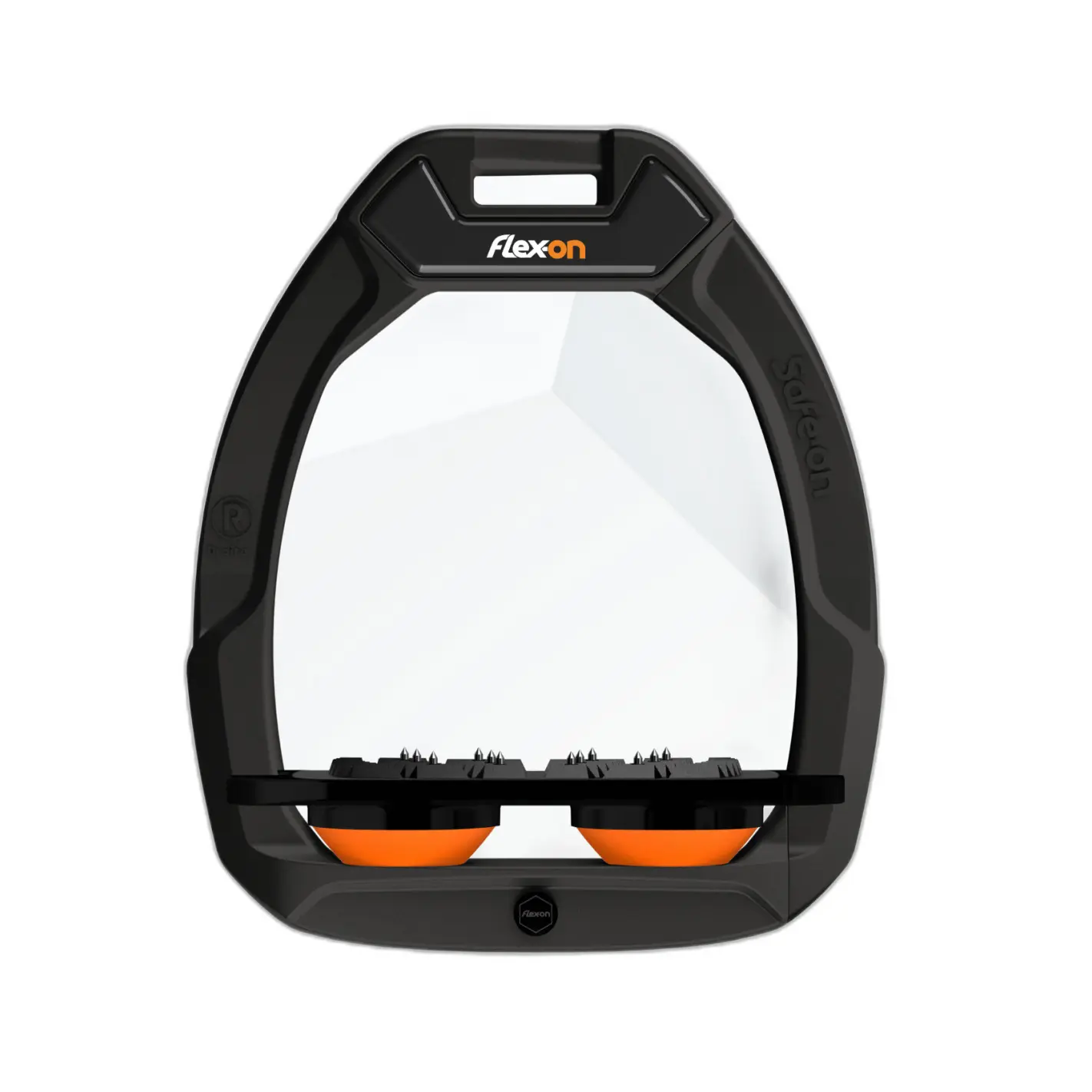Étriers aluminium Plat Grip Noir/Noir/Orange Flex-On