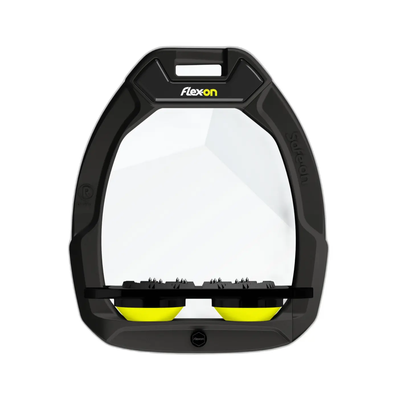 Étriers aluminium Plat Grip Noir/Noir/Jaune Flex-On