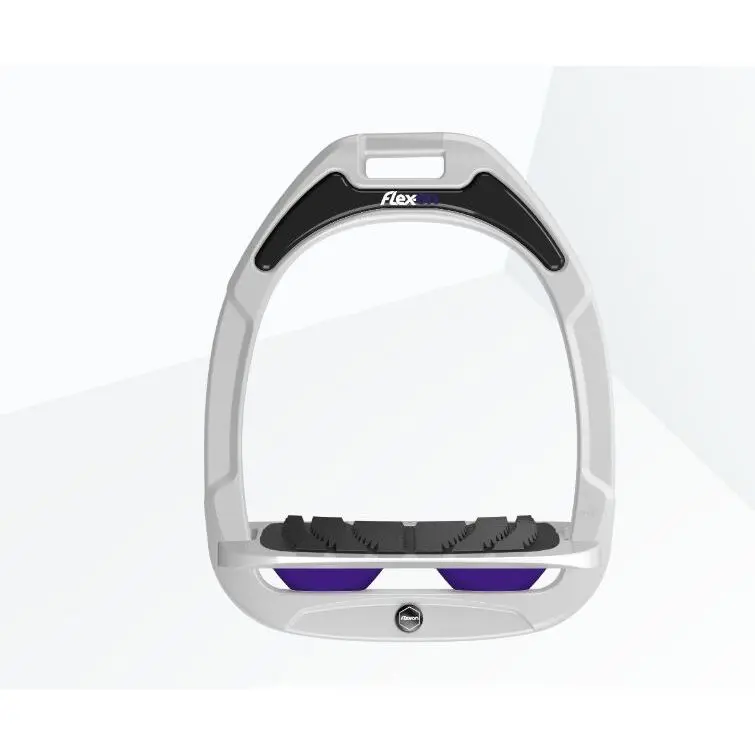 Schrägsteigbügel Grip Weiß/Grau/Violett Flex-On Green Composite