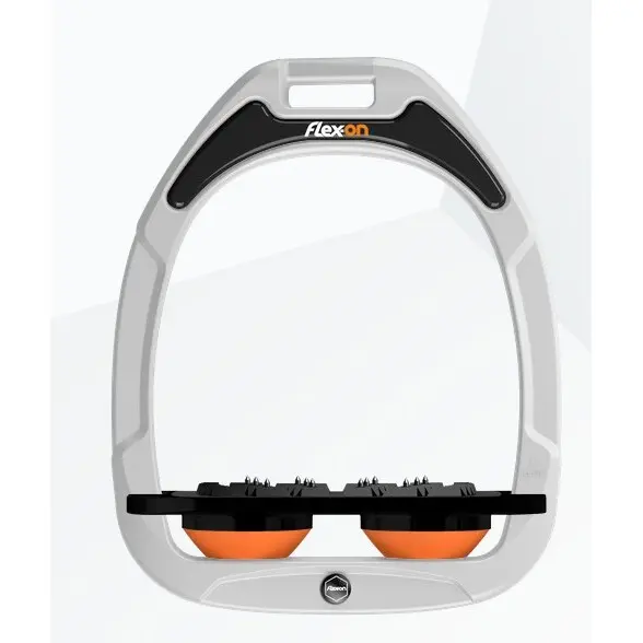 Schrägsteigbügel Grip Weiß/Schwarz/Orange Flex-On Green Composite