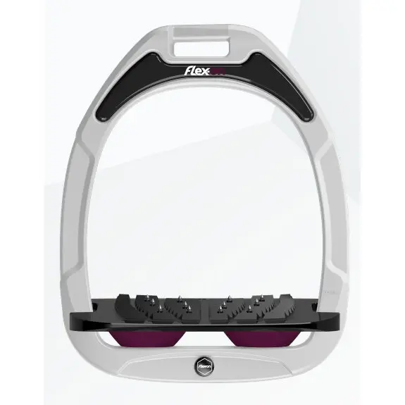 Ultragrip Sättel mit Neigung Weiß/Schwarz/Plum. Flex-On Green Composite