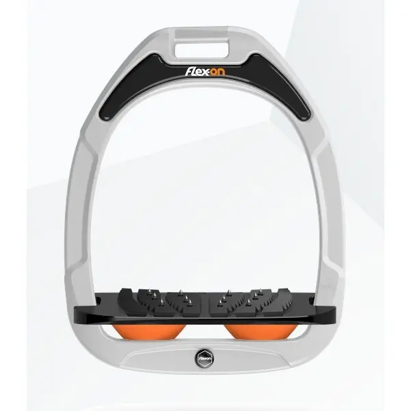 Schrägsteigbügel Ultra Grip Weiß/Schwarz/Orange Flex-On Green Composite