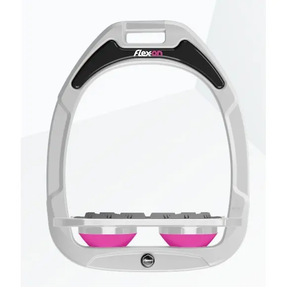 Meilleurs prix pour Étriers Plat Grip Blanc/Gris/Rose Flex-On Green Composite