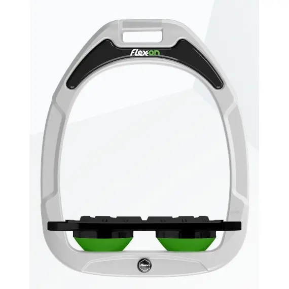 Sättel Plat Grip Weiß/Schwarz/Grün Flex-On Green Composite
