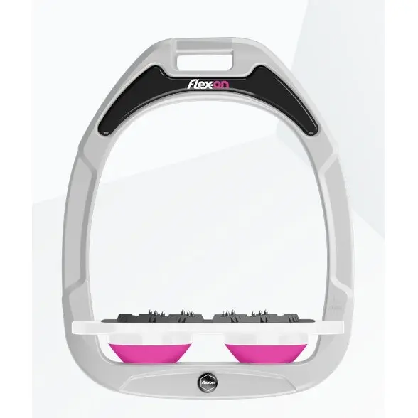 Platte Ultra Grip Steigbügel Weiß/Weiß/Rosa Flex-On Green Composite