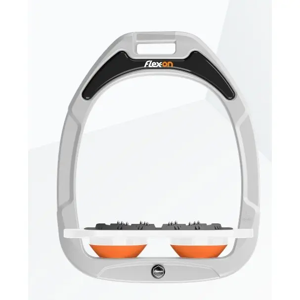 Platte Ultra Grip Steigbügel Weiß/Weiß/Orange Flex-On Green Composite