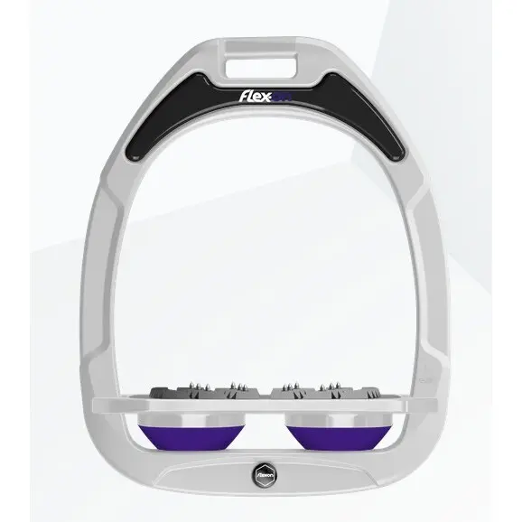 Platte Ultra Grip Steigbügel Weiß/Grau/Violett Flex-On Green Composite