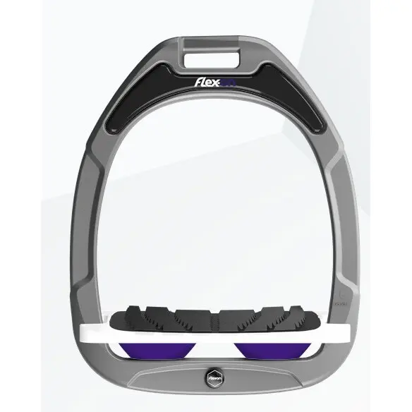 Schrägsteigbügel Grip Aluminium/Weiß/Violett Flex-On Green Composite