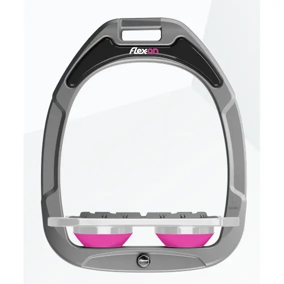 Plattes Aluminium-/Grau-/Rosa-Sporteisen Flex-On Green Composite