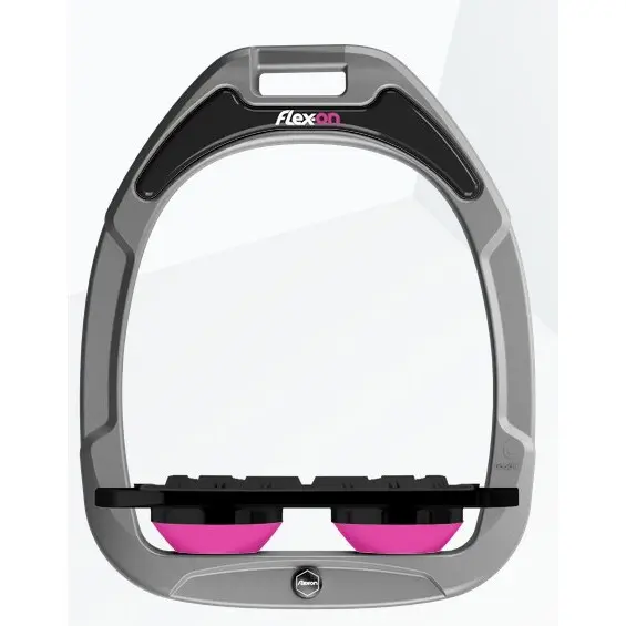 Comparer les prix de Étriers Plat Grip Aluminium/Noir/Rose Flex-On Green Composite