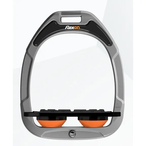 Platte Grip Aluminium/Schwarz/Orange Steigbügel Flex-On Green Composite