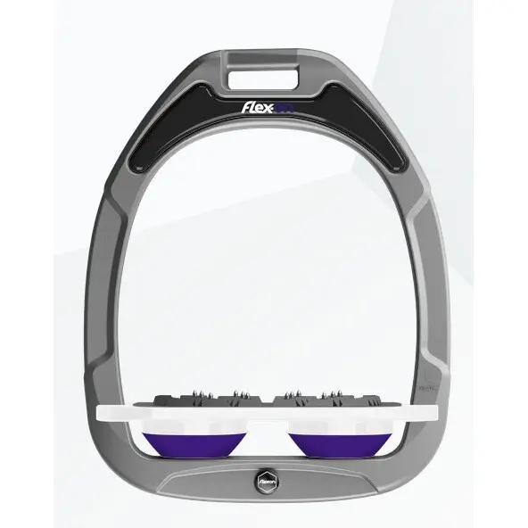 Étriers Plat Ultra Grip Aluminium/Blanc/Violet Flex-On Green Composite