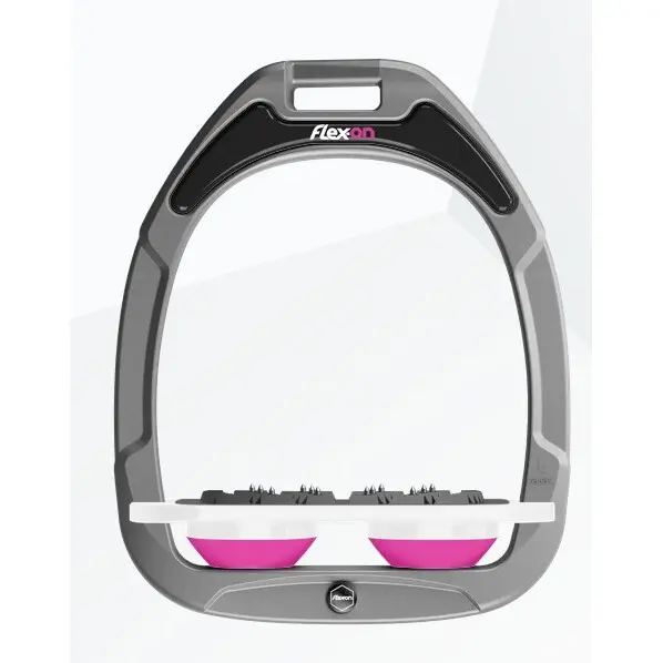 Étriers Plat Ultra Grip Aluminium/Blanc/Rose Flex-On Green Composite