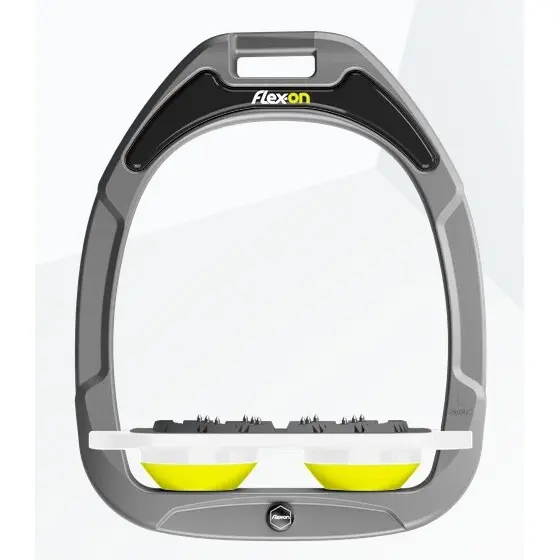 Étriers Plat Ultra Grip Aluminium/Blanc/Jaune Flex-On Green Composite