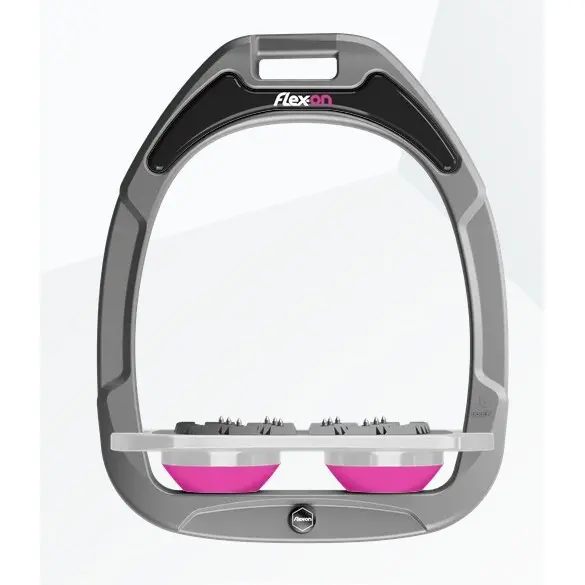 Étriers Plat Ultra Grip Aluminium/Gris/Rose Flex-On Green Composite