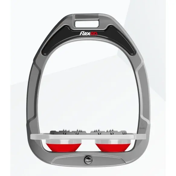 Étriers Plat Ultra Grip Aluminium/Gris/Rouge Flex-On Green Composite