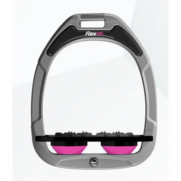 Flache Bügel Ultra Grip Aluminium/Schwarz/Rosa Flex-On Green Composite