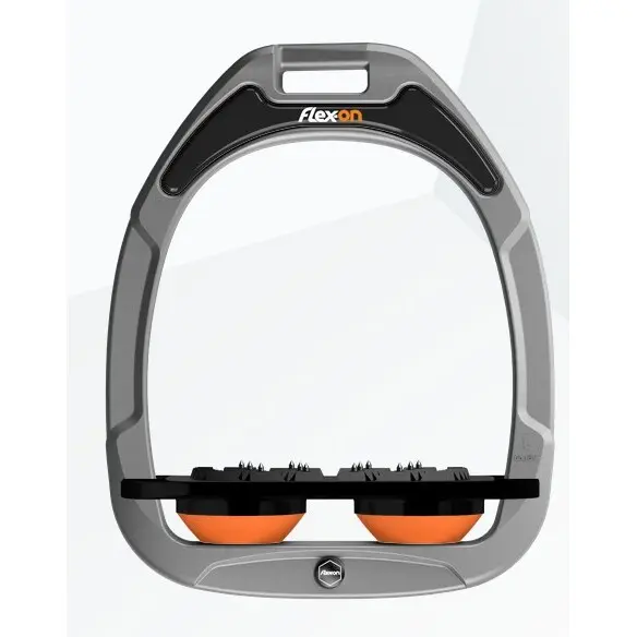 Aluminium-Einheitszügel Ultra Grip/Schwarz/Orange Grip Flex-On Green Composite