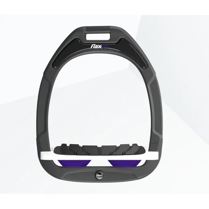 Schrägsteigbügel Grip Anthrazit/Weiß/Violett Flex-On Green Composite