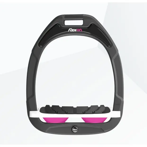 Étriers Incliné Grip Anthracite/Blanc/Rose Flex On Green Composite