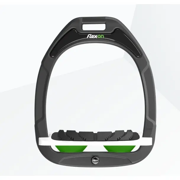 Schrägsteigbügel Grip Anthrazit/Weiß/Grün Flex-On Green Composite