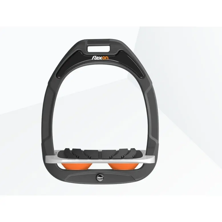 Steigbügel schräg Grip Anthrazit/Grau/Orange Flex-On Green Composite