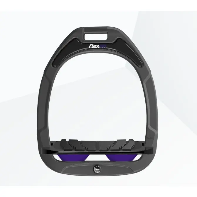 Schrägsteigbügel Grip Anthrazit/Schwarz/Violett Flex-On Green Composite