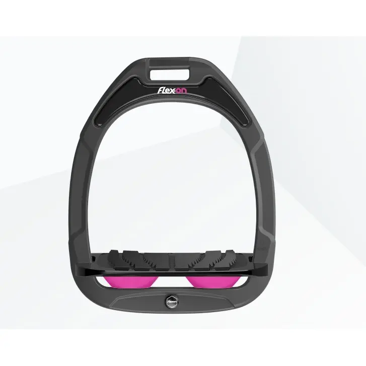 Schrägsteigbügel Grip Anthrazit/Schwarz/Rosa Flex-On Green Composite