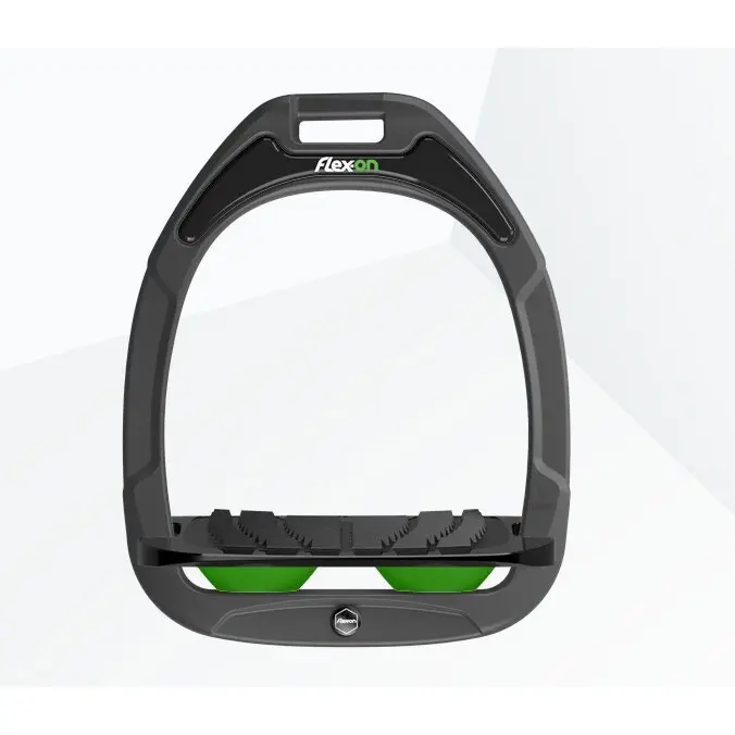 Schrägsteigbügel Grip Anthrazit/Schwarz/Grün Flex-On Green Composite
