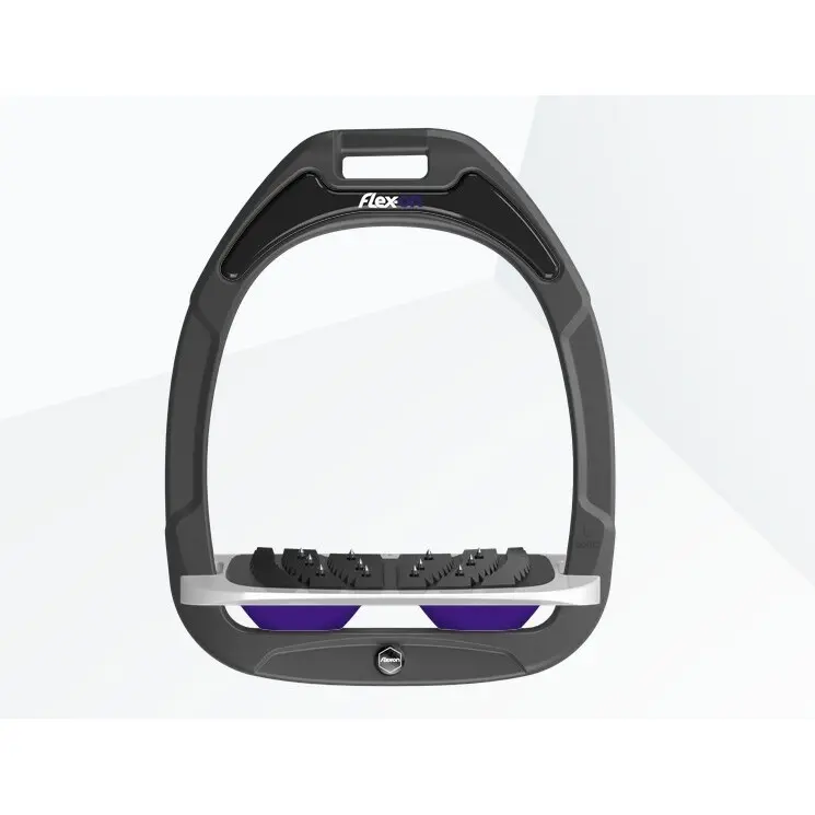 Senkrechte Ultra Grip Steigbügel Anthrazit/Grau/Violett Flex-On Green Composite