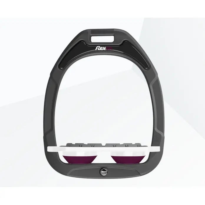 Comparer les prix de Étriers Plat Grip Anthracite/Blanc/Prune Flex-On Green Composite