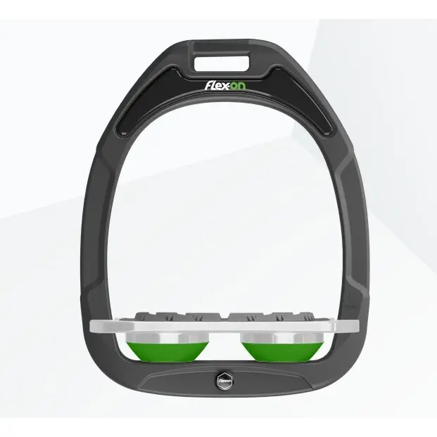 Plattgrip Steigbügel Anthrazit/Grau/Grün Flex-On Green Composite