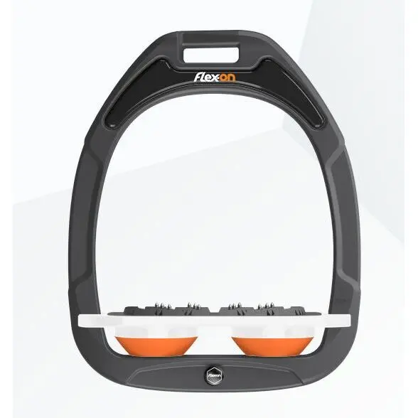 Ultra Grip Flachsteigbügel Anthrazit/Weiß/Orange Flex-On Green Composite