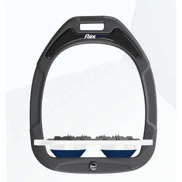 Platte Ultra Grip Steigbügel Anthrazit/Weiß/Marine Flex-On Green Composite