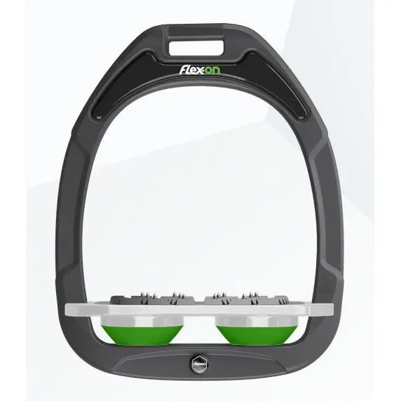 Flat Ultra Grip Steigbügel Anthrazit/Grau/Grün Flex-On Green Composite