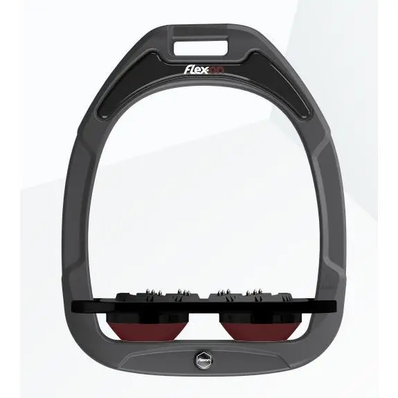 Platte Ultra Grip Steigbügel Anthrazit/Schwarz/Bordeaux Flex-On Green Composite