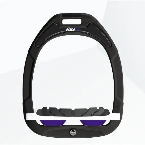 Schrägsteigbügel Grip Schwarz/Weiß/Violett Flex-On Green Composite
