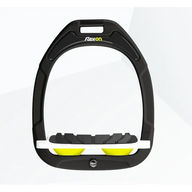 Schrägsteigbügel Grip Schwarz/Weiß/Gelb Flex-On Green Composite