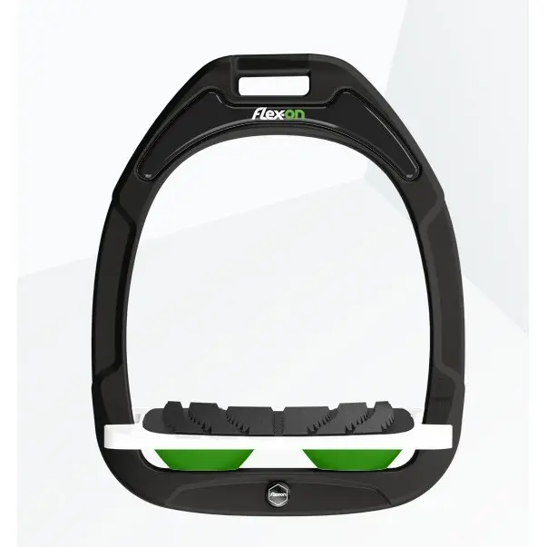 Schrägsteigbügel Grip Schwarz/Weiß/Grün Flex-On Green Composite