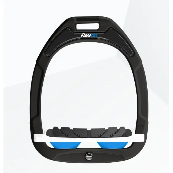Schrägsteigbügel Grip Schwarz/Weiß/Blau Flex-On Green Composite