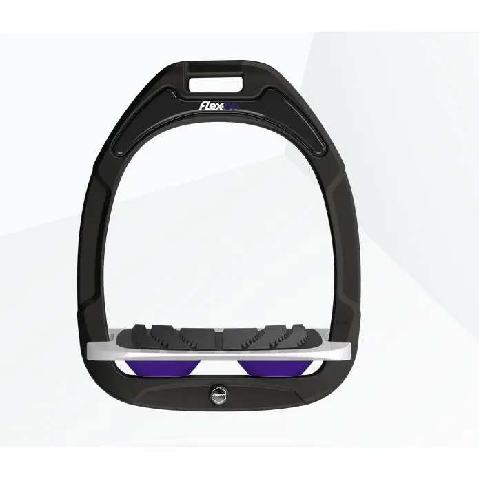 Schrägsteigbügel Grip Schwarz/Grau/Violett Flex-On Green Composite